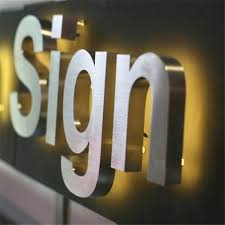 Brushed stainless steel letter board